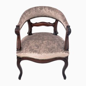 Antique Velvet Armchair