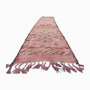 Vintage Turkish Tribal Wool Runner Rug