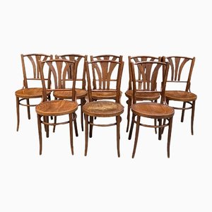 Vintage Bistro Chairs, Set of 8