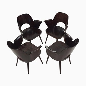 Chairs by Oswald Haerdtl for Ton, Czechoslovakia, 1950s, Set of 4