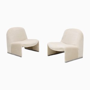 Velvet Alky Chairs by Giancarlo Piretti for Artifort, 1970s, Set of 2