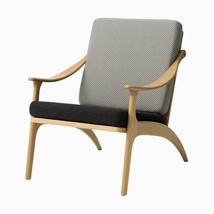 White Oiled Oak / Light Sage / Mocca Lean Back Lounge Chair by Warm Nordic
