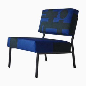 Blue Barbican O2 Side Chair by Babel Brune
