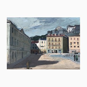 Adrien, Holy La Place Animée, 1946, Oil on Canvas