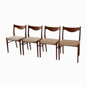 Mid-Century Teak Dining Chairs by Arne Wahl Iversen, 1960s, Set of 4