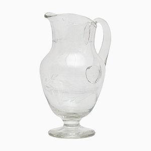 Antique French Blown Glass Water Jar, 1950s