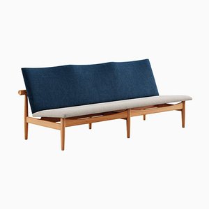 Wood and Fabric Japan Series Sofa by Finn Juhl