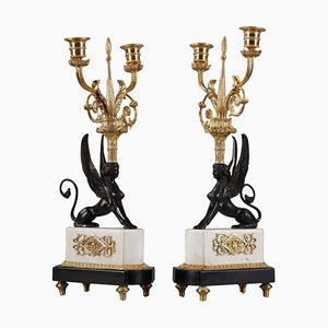Spinx Candleholders, Set of 2