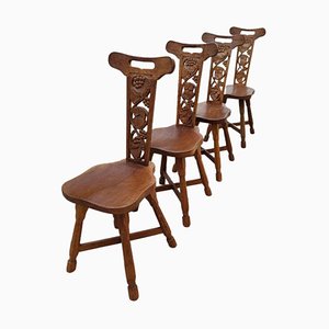 Oak Swivel Dining Chairs by Don Craven, Set of 4
