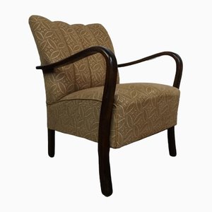 Vintage Armchair with Wooden Armrests