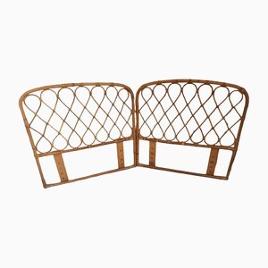 Vintage Single Headboards in Bentwood Rattan and Bamboo, 1970