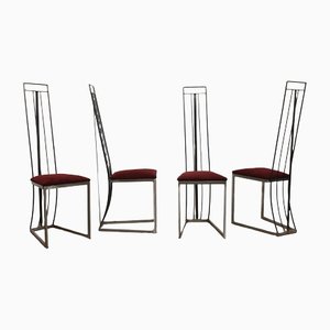 Norwegian Dining Chairs in Wrought Iron, Set of 4