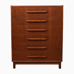 Vintage Chest of Drawers in Teak, 1940s