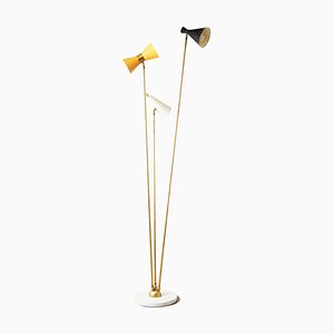 Italian Adjustable Floor Lamp in Brass, 1960