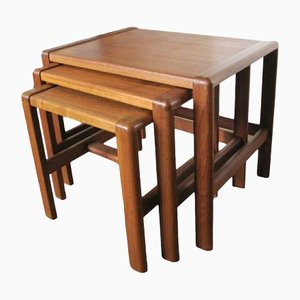 Dänische Satztische aus Teak von Svend A. Madsen für Karl Lindegaard Denmark, 1960er, 3er Set