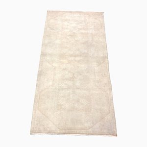 Tapis de Couloir Antique en Laine Beige