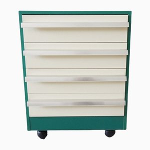 Green Roll Container with Four Drawers, 1970s