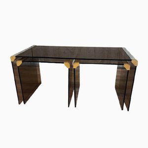 Tables in Stainless Steel by Pierangelo Gallottis for Gallotti & Radice, Set of 3