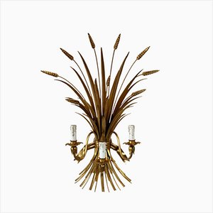 Large Italian Wheatsheaf Wall Sconce, 1970s