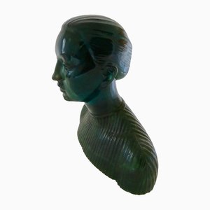 Life Size Bust, 1970s, Resin & Polyester