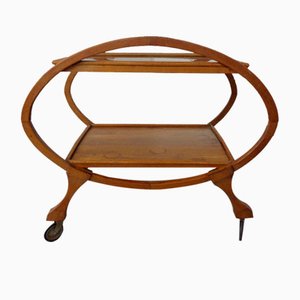 Mid-Century Oak Serving Cart, 1940s