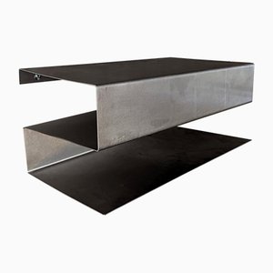 Stainless Steel Shelf by François Monnet, 1970s