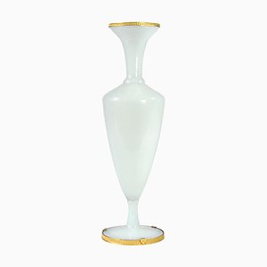 French Opaline Glass Ormolu Vase, 1950s.