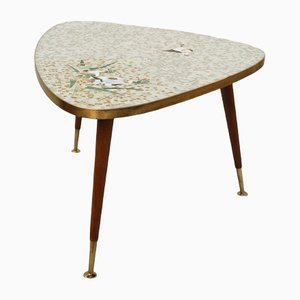 3-Legged Glass Mosaic Table with Duck Motifs, Germany, 1950s