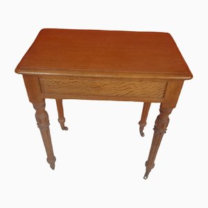 19th Century English Oak Side Table with Drawer