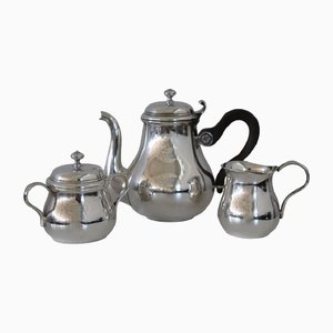 Vintage Silver-Plated Tea Set by Christofle, France, 1980s, Set of 3