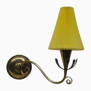 Vintage Wandlampe aus Messing, 1950er