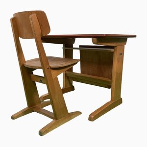 Schultisch und Stuhl von Casala, 1960er