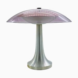 Mauve Acrylic Glass Table Lamp by Stilux Milano, Italy, 1970s