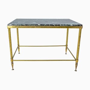 Mid-Century Marble and Gilt Brass Coffee Table from Maison Jansen, France