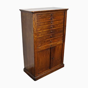 Antique French Walnut Clock Cabinet, 1920s