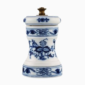 Hand Painted Blue Porcelain Pepper Mill, 1900s