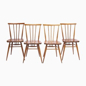 Vintage Beech and Elm 391 Stick Back Chairs from Ercol, 1960s, Set of 4