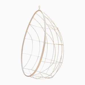 Egg chair in metallo bianco, anni '60