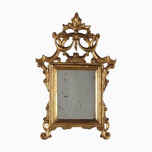 Spiegel aus geschnitztem und vergoldetem Holz im Mercury Stil, Italien, 20. Jh
