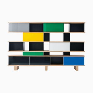 Wood and Aluminum Cloud Unit by Charlotte Perriand for Cassina
