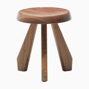 Wood Méribel Stool by Charlotte Perriand for Cassina