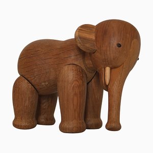 Oak Elephant Toy by Kay Bojesen, 1950s, Denmark