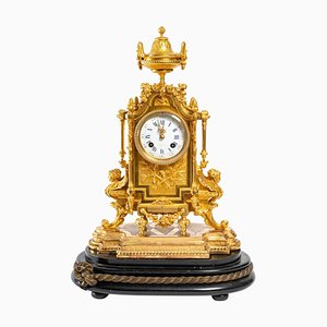 Napoleon III Uhr aus vergoldeter Bronze, 1800er