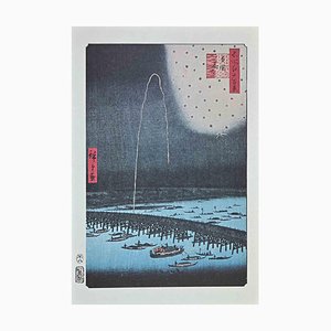 Nach Utagawa Hiroshige, The Japanese Landscape, Mitte des 20. Jahrhunderts, Lithographie