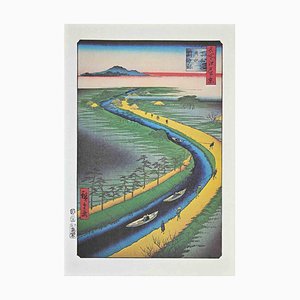 Nach Utagawa Hiroshige, The Japanese Landscape, Mitte des 20. Jahrhunderts, Lithographie