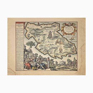 D. Derveaux, Map of the Mythical Island of Cythera, Original Etching, 1650