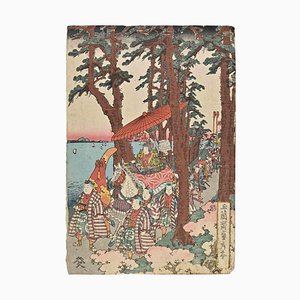 Stampa Utagawa Kunisada, parata, metà XIX secolo