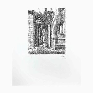 Mayo, The Growing Feet, Original Radierung in Schwarz & Weiß, 1977