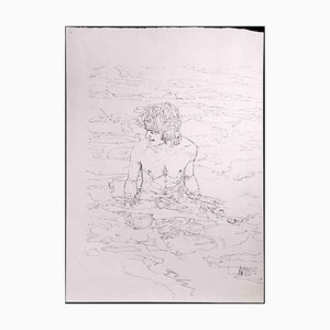 Anthony Roaland, The Boy at the Sea, Original Drawing, 1980