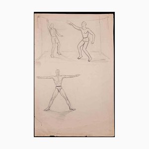 Norbert Meyre, Exercises, Drawing in Pencil, Early 20th-Century